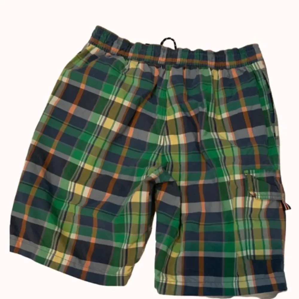 Tommy Hilfiger Plaid Board Swim Trunks Medium